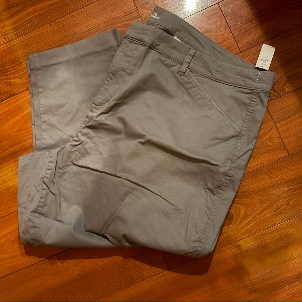 Old Navy Womens Pixie Ankle Pants Gray Mid Rise Stretch Size 28 NWT